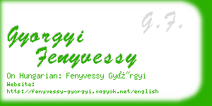 gyorgyi fenyvessy business card